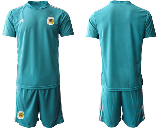 Mens Argentina National Team 2021 lake blue goalkeeper Soccer Jersey Suit