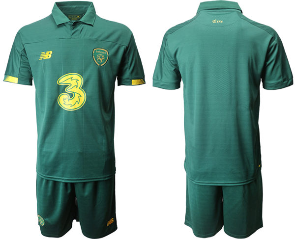 Mens Ireland Republic National Team 2021 Home Green Custom Soccer Jersey Suit