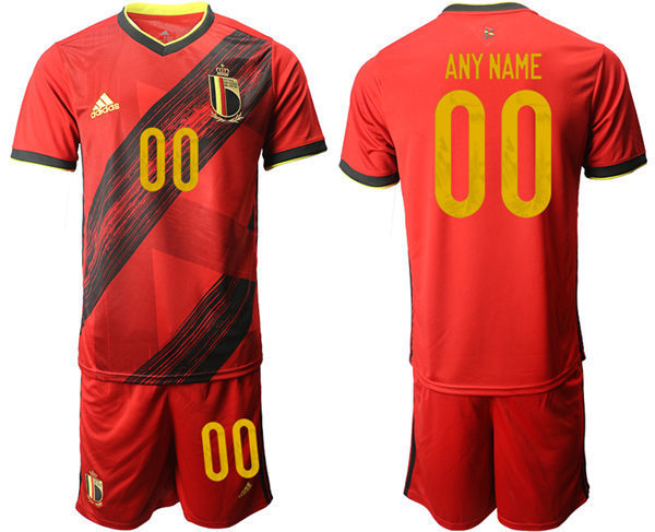 Mens Belgium National Team 2021 Home Red Custom Soccer Jersey Suit