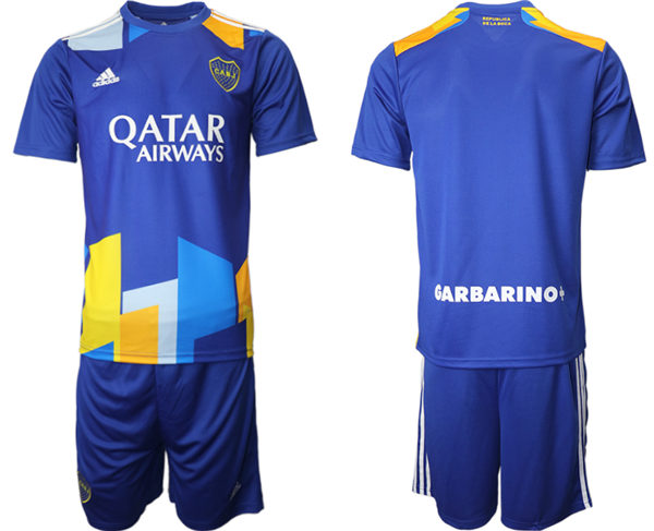 Mens Boca juniors Away Blue Custom Soccer Jersey kit