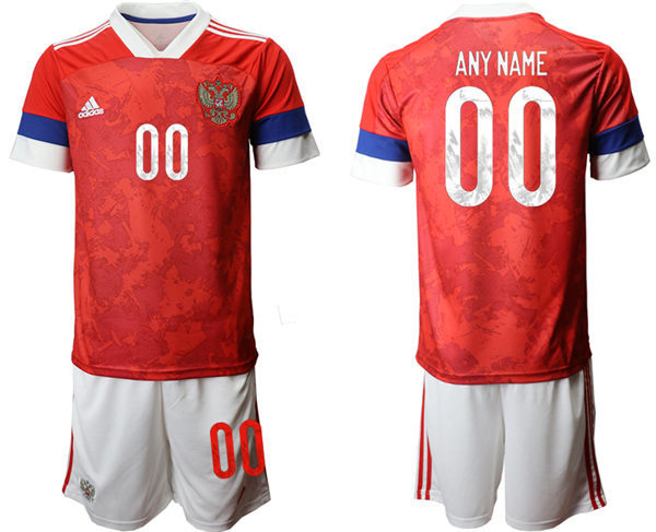 Mens Russia National Team 2020/21 Home Red Custom Soccer Jersey Suit