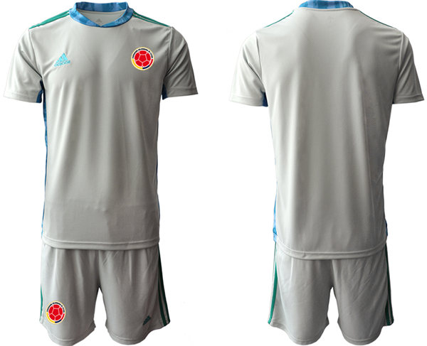 Mens Colombia National Team 2021 Grey goalkeeper Soccer Jersey Suit