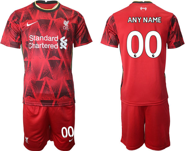 Mens Liverpool 2021 Red Home  Custom Soccer Jersey kit
