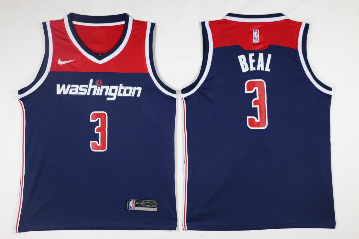 Mens Washington Wizards #3 Bradley Beal Navy Nike Statement Edition Jersey