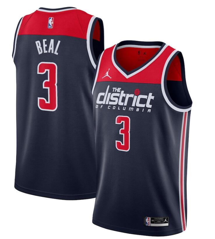 Mens Washington Wizards #3 Bradley Beal Jordan Brand Navy Statement Edition Jersey