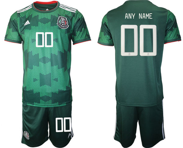 Mens Mexico National Team Custom 2021 Green goalkeeper Soccer Jersey Suit