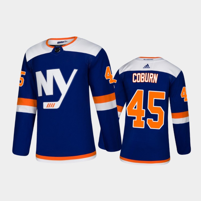 Mens New York Islanders #45 Grant Hutton  adidas Blue Alternate Jersey
