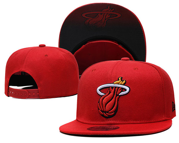 NBA Miami Heat Red Snapback Adjustable Hat
