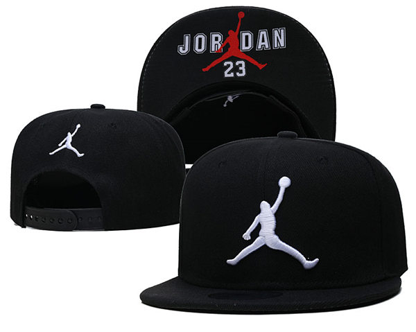 #23 Michael Jordan Black White Logo Snapback Cap