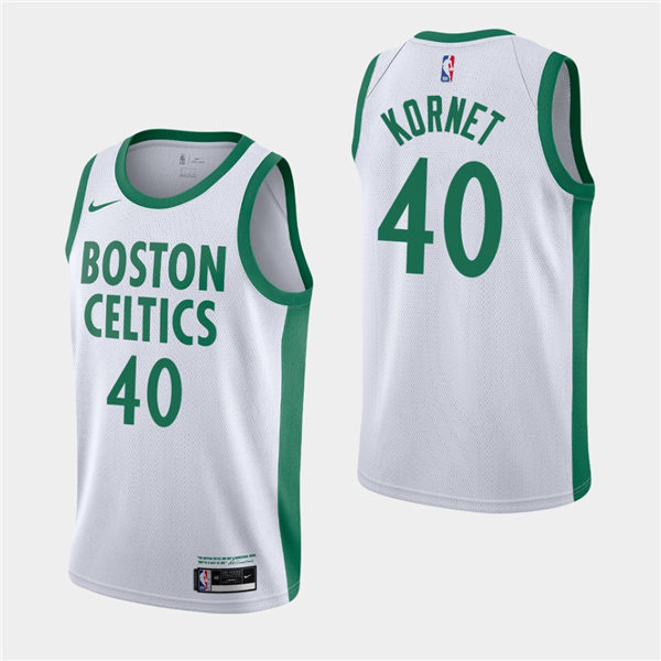 Men's Boston Celtics #40 Luke Kornet Nike White 2020-21 NBA City Edition Jersey