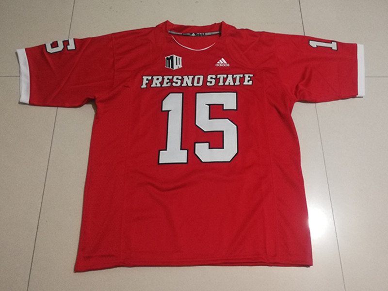 Men's Fresno State Bulldogs #15 Davante Adams Adidas 2020 Red College Football Jersey