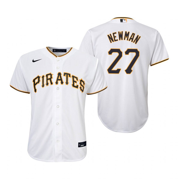 Youth Pittsburgh Pirates #27 Kevin Newman Nike White Home Jersey