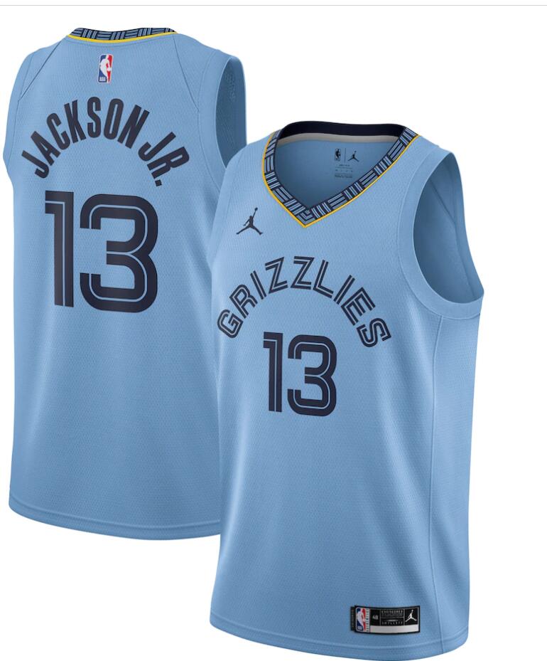 Mens Memphis Grizzlies #13 Jaren Jackson Jr. Jordan Light Blue Statement Edition Jersey