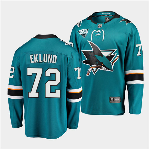 Mens San Jose Sharks #72 William Eklund adidas Home Green Jersey