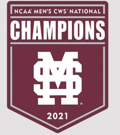 Mississippi State Bulldogs 2021 College World Series Chamption Jersey Patch