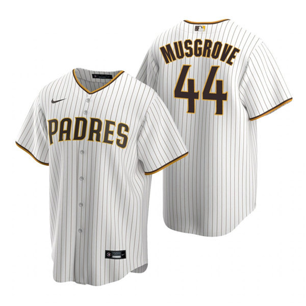 Womens San Diego Padres #44 Joe Musgrove Nike White Brown Home Stitched Jersey