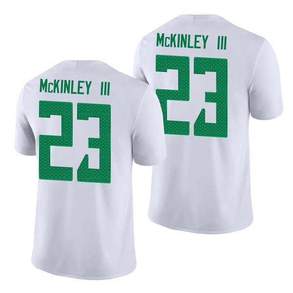 Mens Oregon Ducks #23 Verone McKinley III Nike 2018 White College Football Game Jersey