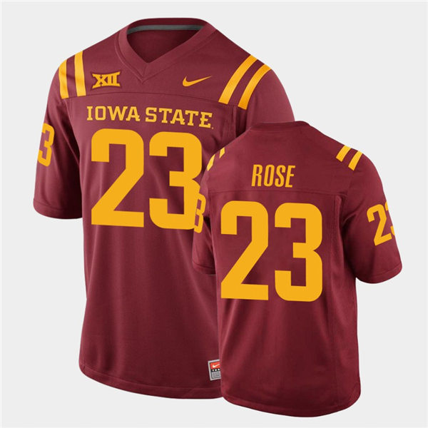 Mens Iowa State Cyclones #23 Mike Rose Nike Cardinal College Football Throwback Jersey