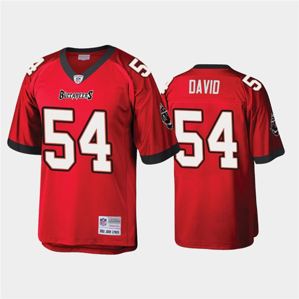 Mens Tampa Bay Buccaneers #54 Lavonte David Red Mitchell & Ness Throwback Football Jersey