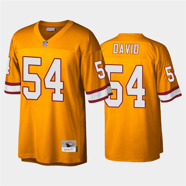 Mens Tampa Bay Buccaneers #54 Lavonte David Orange Mitchell & Ness Throwback Football Jersey