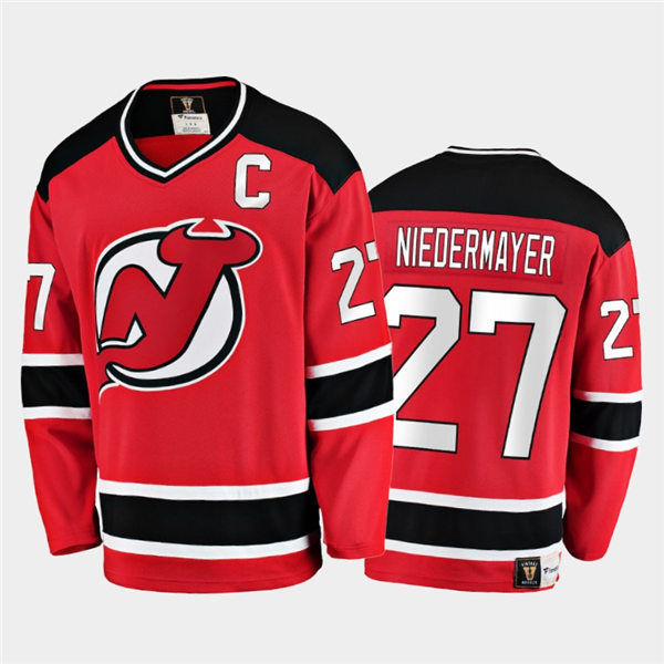 Mens New Jersey Devils Retired Player #27 Scott Niedermayer Stitched Adidas Home Red Jersey