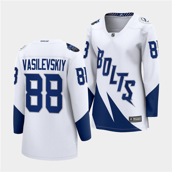 Womens Tampa Bay Lightning #88 Andrei Vasilevskiy Adidas White 2022 Stadium Series Jersey