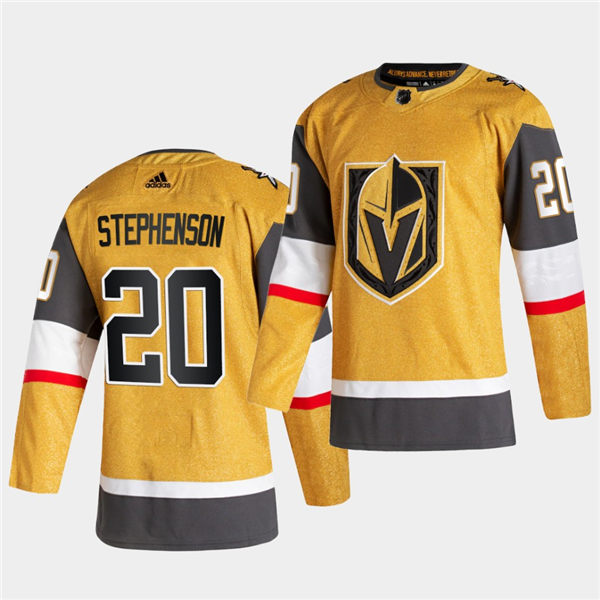 Mens Vegas Golden Knights #20 Chandler Stephenson Stitched Adidas Gold Alternate Authentic Jersey