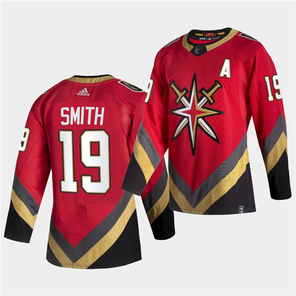 Mens Vegas Golden Knights #19 Reilly Smith Adidas 2021 Red Reverse Retro Special Edition Jersey