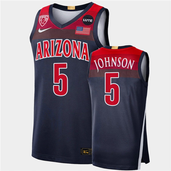 Mens Arizona Wildcats #5 Stanley Johnson Nike Navy College Basketball Game Jersey
