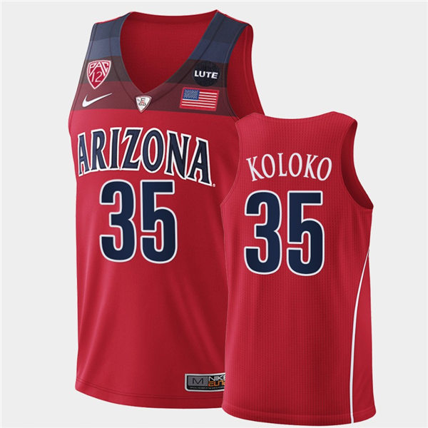 Mens Arizona Wildcats #35 Christian Koloko Nike Red College Basketball Game Jersey