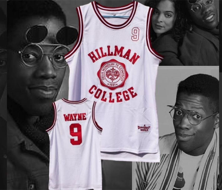Mens The A Different World Television Basketball Jersey #9 Dwayne Wayne Hillman College White Stitched Jersey