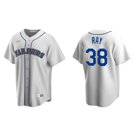 Mens Seattle Mariners #38 Robbie Ray Nike White Cooperstown Collection Jersey