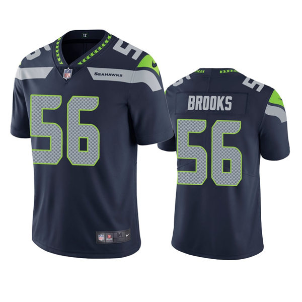 Mens Seattle Seahawks #56 Jordyn Brooks Nike College Navy Team Color Vapor Limited Jersey