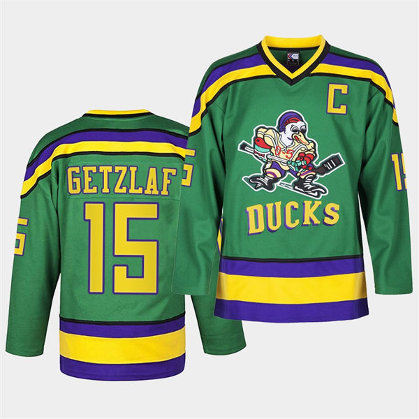 Mens Anaheim Ducks #15 Ryan Getzlaf Green Heritage Classic Edition Jersey