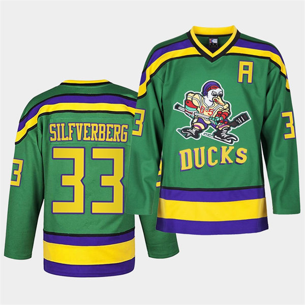 Mens Anaheim Ducks #33 Jakob Silfverberg Green Heritage Classic Edition Jersey