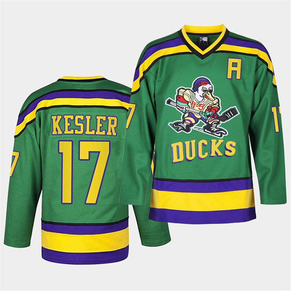 Mens Anaheim Ducks #17 Ryan Kesler Green Heritage Classic Edition Jersey
