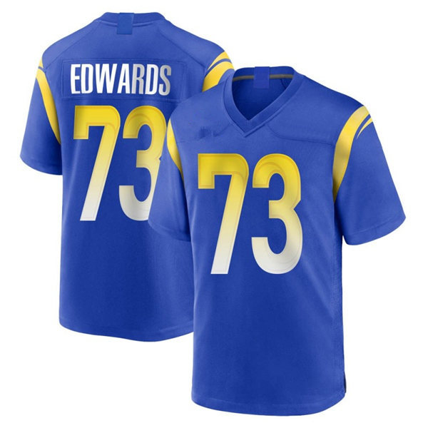 Mens Los Angeles Rams #73 David Edwards Nike Royal Vapor Limited Football Jersey