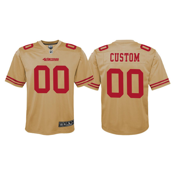 Youth San Francisco 49ers Custom Gold Inverted Game Jersey