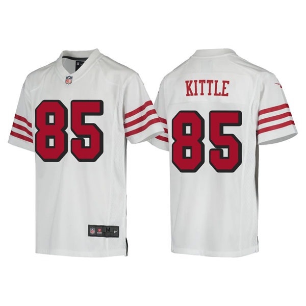 Youth San Francisco 49ers #85 George Kittle Nike White Retro Throwback Classic Jersey
