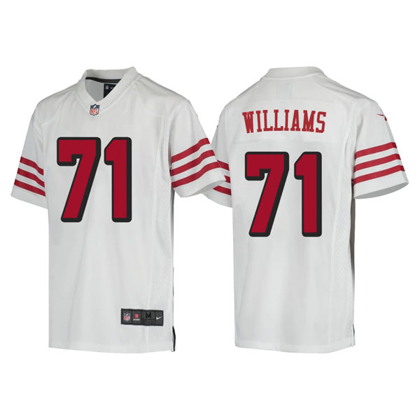 Youth San Francisco 49ers #71 Trent Williams Nike White Retro Throwback Classic Jersey