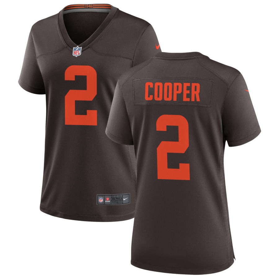Women's Cleveland Browns #2 Amari Cooper Nike Brown Alternate Limited Jersey