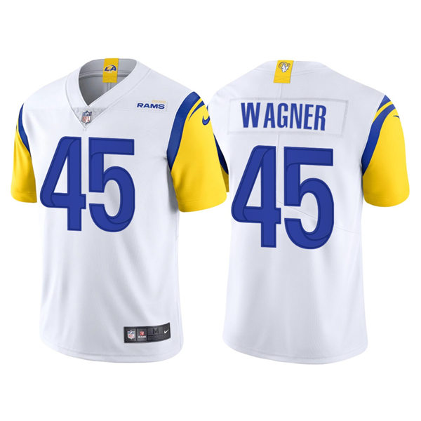Mens Los Angeles Rams #45 Bobby Wagner 2021 Nike White Modern Throwback Vapor Limited Jersey