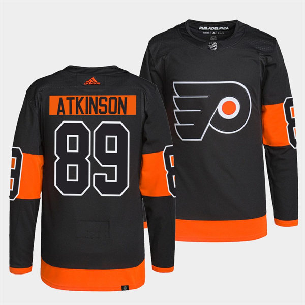 Mens Philadelphia Flyers #89 Cam Atkinson adidas Black Alternate Jersey