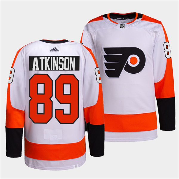 Mens Philadelphia Flyers #89 Cam Atkinson adidas White Away Jersey