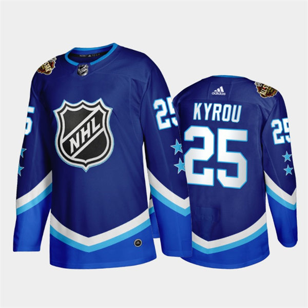 Mens St. Louis Blues #25 Jordan Kyrou Adidas Blue 2022 NHL All-Star Western Jersey 