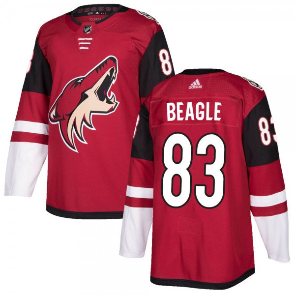 Mens Arizona Coyotes #83 Jay BeagleAdidas Home Maroon Jersey
