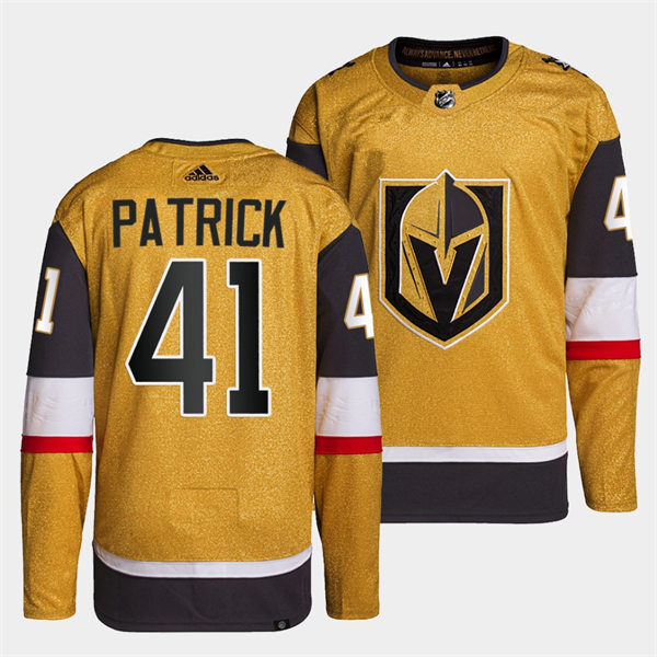 Mens Vegas Golden Knights #41 Nolan Patrick Adidas Gold Alternate Player Jersey