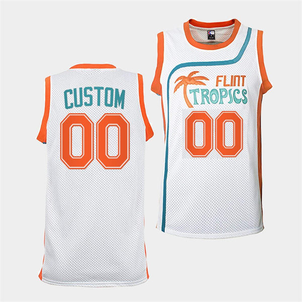 Men's Youth The Semi-Pro Flint Tropics Custom White Stitched Film Basketball Jersey
