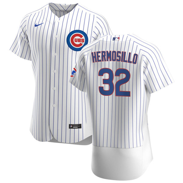Mens Chicago Cubs #32 Michael Hermosillo Nike White Home Flex Base Player Jersey