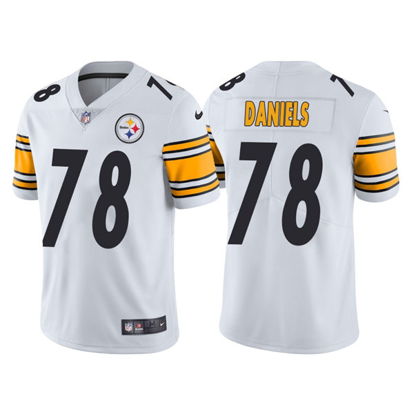 Mens Pittsburgh Steelers #78 James Daniels Nike White Vapor Limited Jersey